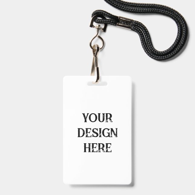 Personalise or Customise  ID Badge (Back with Lanyard)