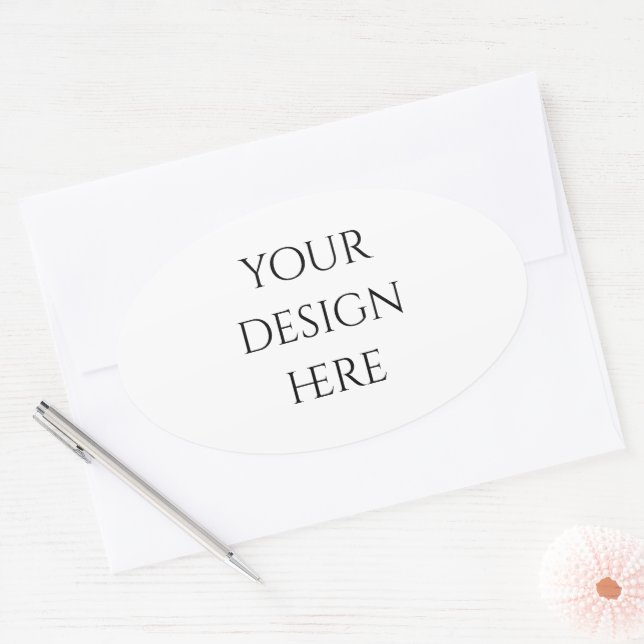 Personalise or Customise  Oval Sticker (Envelope)