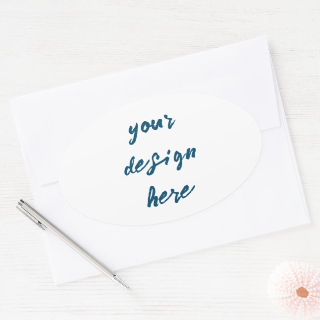 Personalise or Customise  Oval Sticker (Envelope)