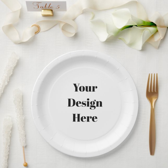 Personalise or Customise  Paper Plate (Wedding)