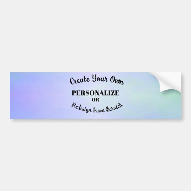 Personalise or Redesign from Scratch - Bumper Sticker (Front)