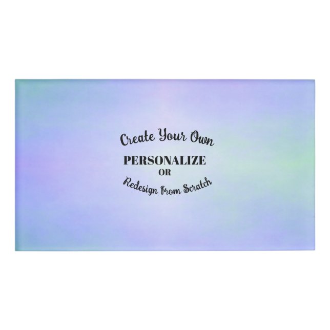 Personalise or Redesign from Scratch - Name Tag (Front)