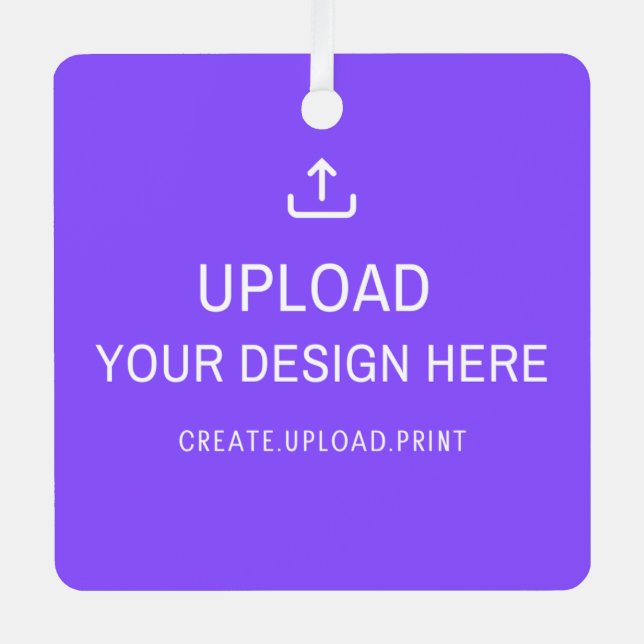 Personalise or Upload  your own Design Metal Tree Decoration (Front)