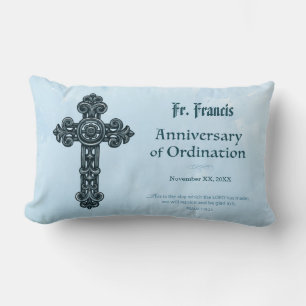 Personalise, Ordination Anniversary Priest, Cross Lumbar Cushion