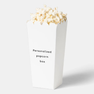 Personalise Paper Popcorn Favour Box