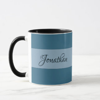 Personalise Pastel Blue Background Mug