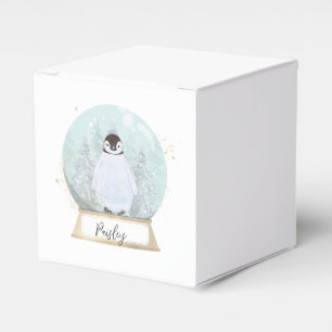 Personalise Penguin Christmas  Favour Box