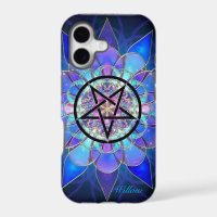 Personalise Pentagram Add Name Purple Blue