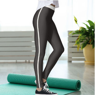 Personalise Pet Cat Mum Deep Charcoal Warm Neutral Leggings