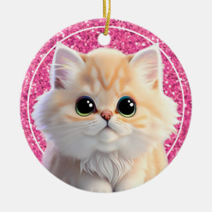 Personalise pet ornament cute cat kitten 