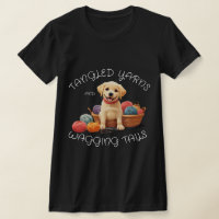 Personalise Pet Photo Tangled Yarns & Wagging Tail