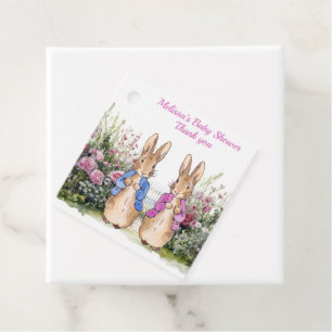 Personalise Peter and Flopsy thank you Favour Tags