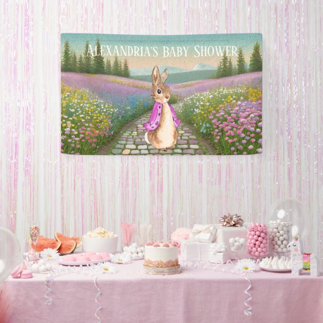 Personalise Peter rabbit Baby Shower Banner (Party)