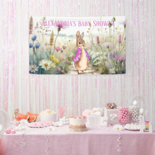 Personalise Peter rabbit Baby Shower Banner
