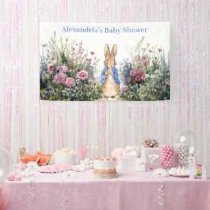 Personalise Peter rabbit Baby Shower Banner