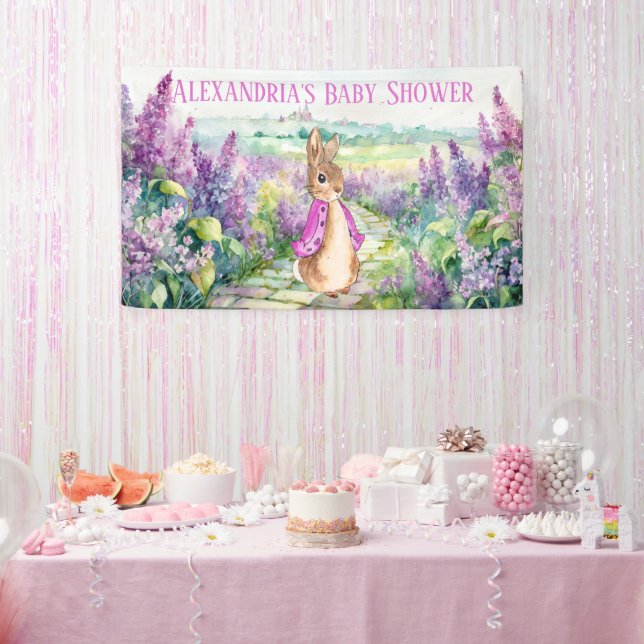 Personalise Peter rabbit Baby Shower Banner (Party)
