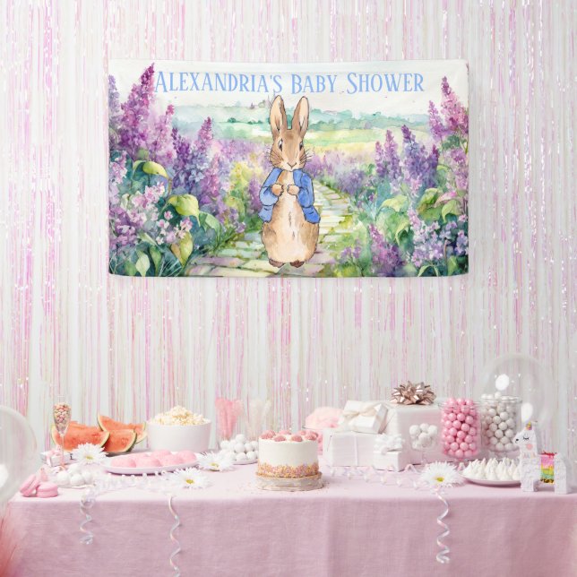 Personalise Peter rabbit Baby Shower Banner (Party)
