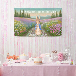 Personalise Peter rabbit Baby Shower Banner