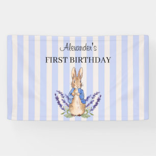 Personalise Peter the rabbit 1st Birthday banner