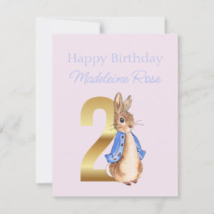 Personalise Peter the Rabbit 2nd Birthday card