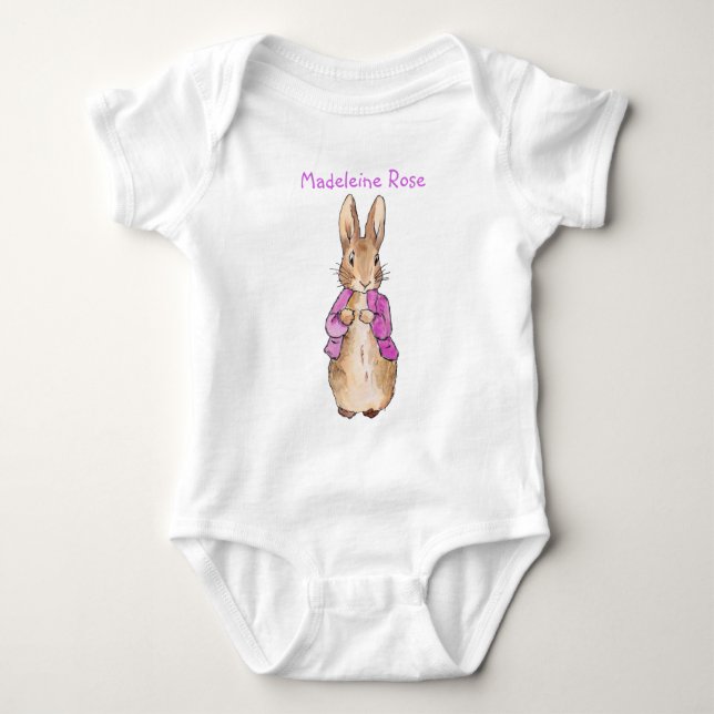 Personalise Peter the rabbit Baby Bodysuit (Front)