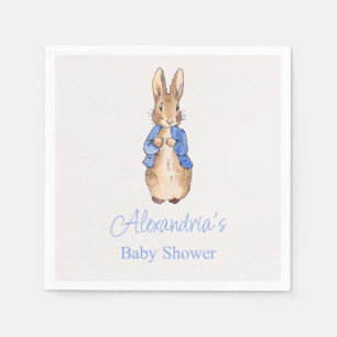 Personalise Peter the rabbit Baby shower Balloon Napkin