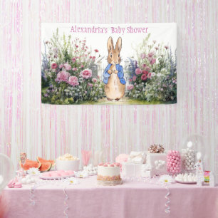 Personalise Peter the rabbit Baby Shower Banner