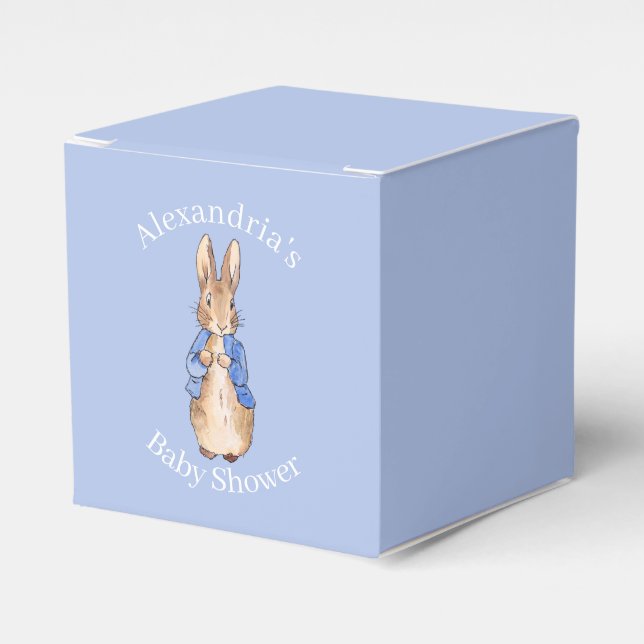 Personalise Peter the rabbit Baby Shower Favour Box (Front Side)
