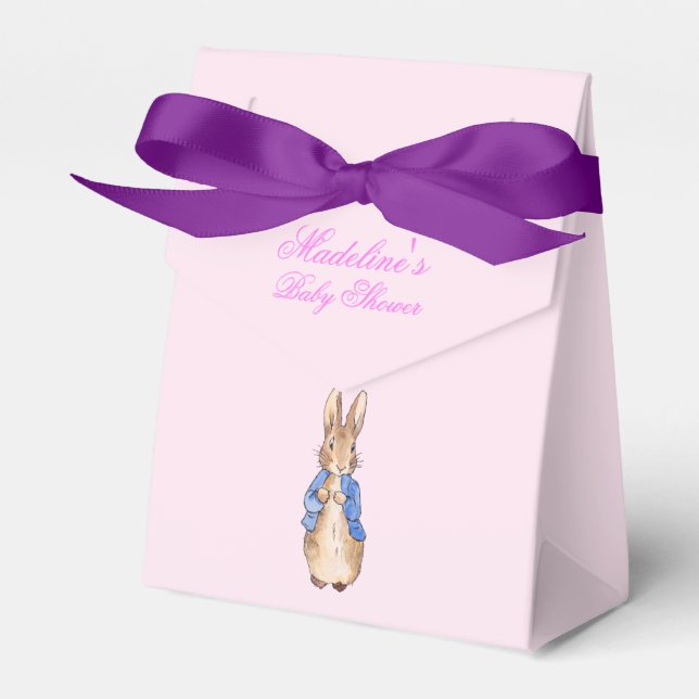 Personalise Peter the Rabbit Baby Shower Favour Box (Front Side)