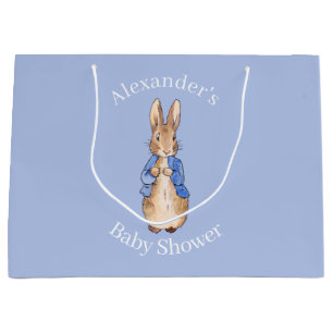 Personalise Peter the rabbit Baby Shower Large Gift Bag