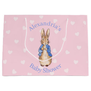 Personalise Peter the rabbit Baby Shower Large Gift Bag