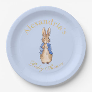 Personalise Peter the Rabbit Baby Shower Napkin Paper Plate