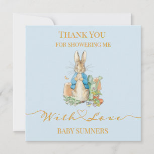 Personalise Peter the rabbit Baby Shower Thank you