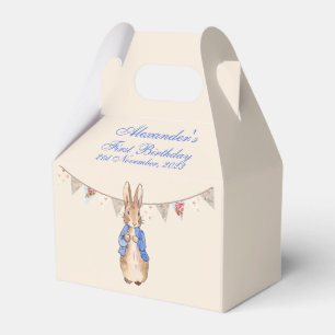 Personalise Peter the Rabbit First Birthday Favour Box