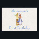 Personalise Peter the rabbit First birthday  Poster<br><div class="desc">Personalise this Peter rabbit design and add a name and the occasion</div>