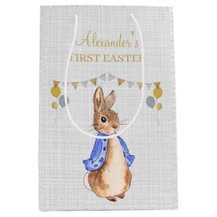 Personalise Peter the rabbit First Easter  Medium Gift Bag