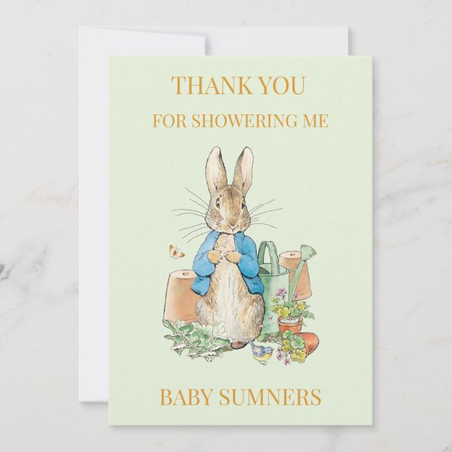 Personalise Peter the rabbit Photo Thank you (Front)