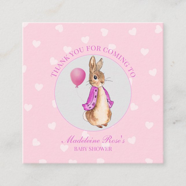 Personalise Peter the rabbit Thank you Enclosure Card (Front)