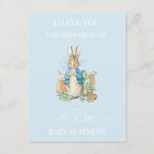 Personalise Peter the rabbit Thank you Postcard