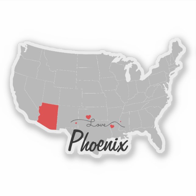 Personalise - Phoenix, Arizona Map US  (Front)