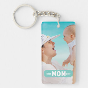 Personalise Photo Best Mum Ever Mother's Day Key Ring