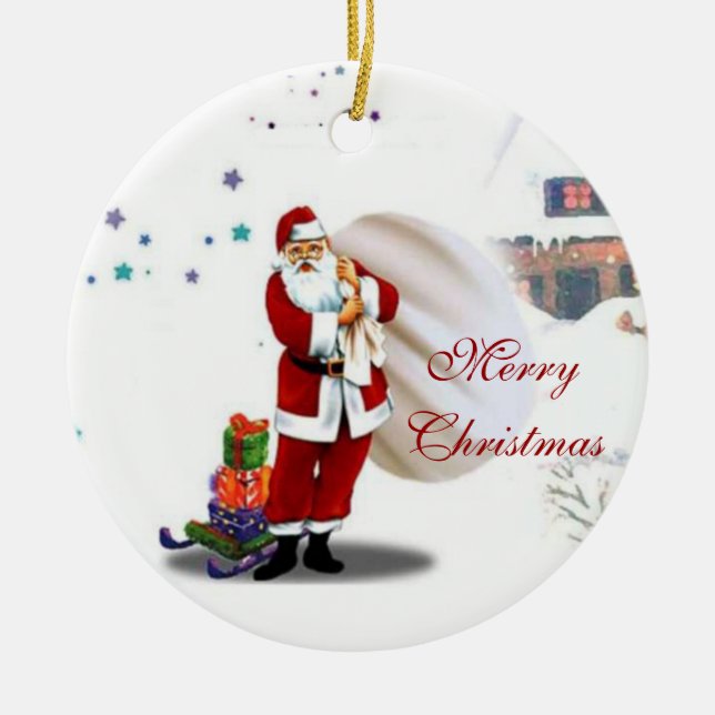 Personalise Photo Ceramic Ornament (Front)