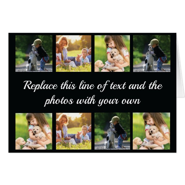 Personalise photo collage and text (Front Horizontal)