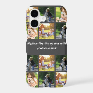 Personalise photo collage and text
