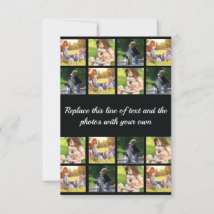 Personalise photo collage and text