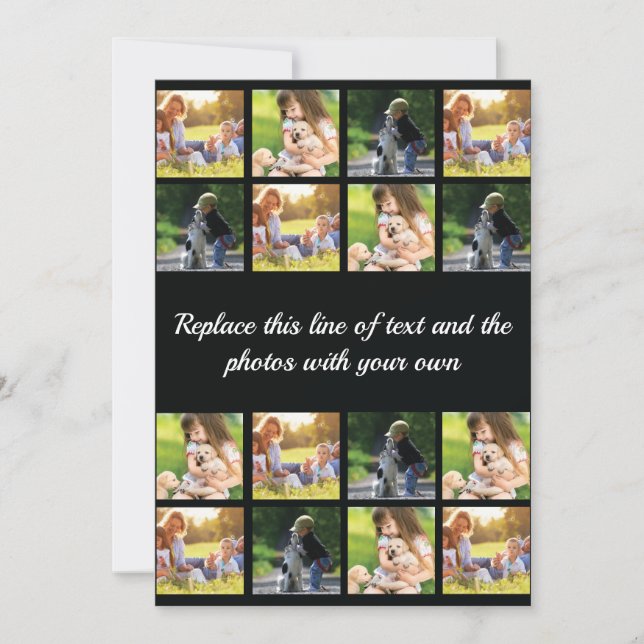 Personalise photo collage and text announcement (Front)
