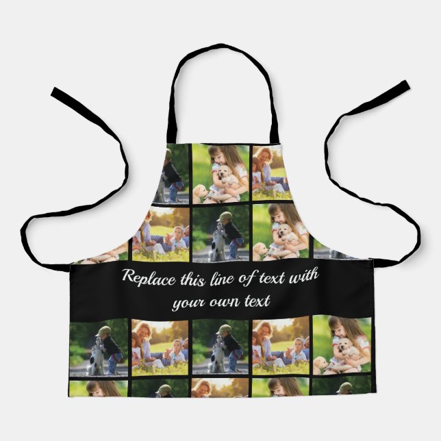 Personalise photo collage and text apron (Front)