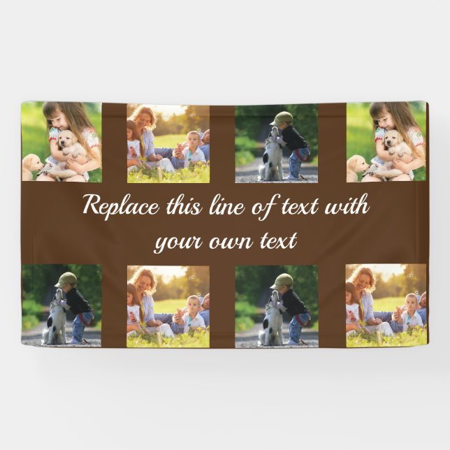 Personalise photo collage and text banner (Horizontal)