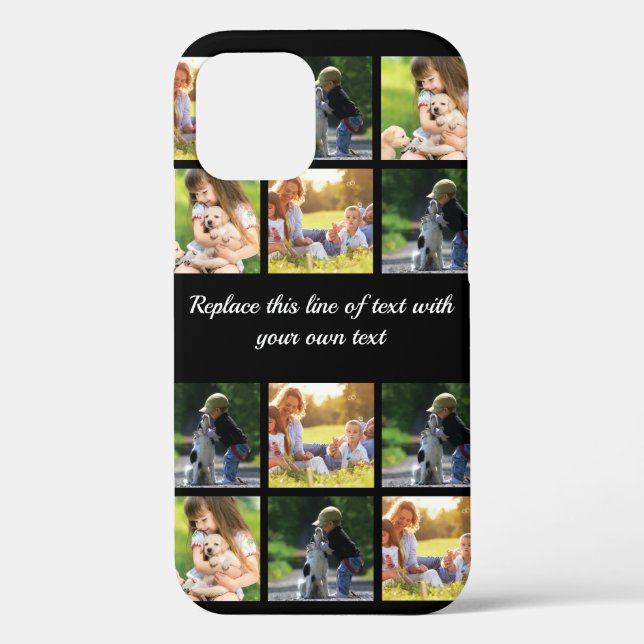 Personalise photo collage and text Case-Mate iPhon iPhone Case (Back)