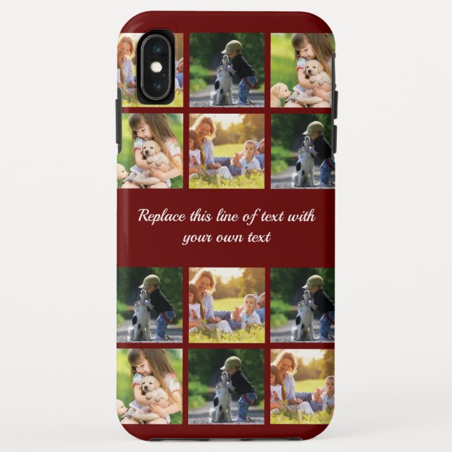 Personalise photo collage and text Case-Mate iPhon iPhone Case (Back)